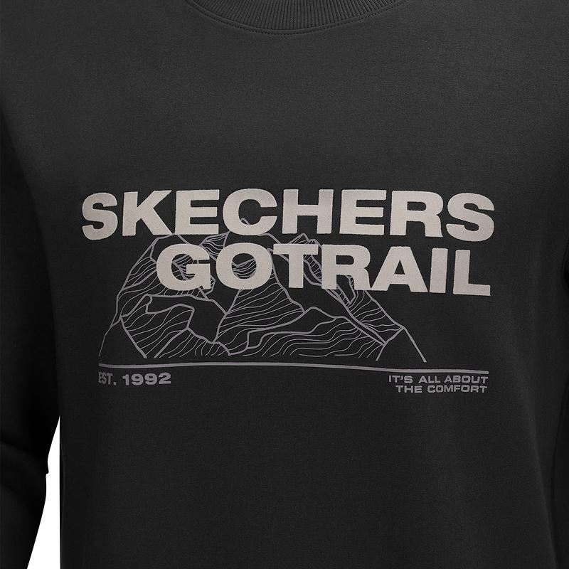 Skechers Серия для улицы Свитшот с круглым вырезом и длинным рукавом Мужской свитшот P425M155-0018