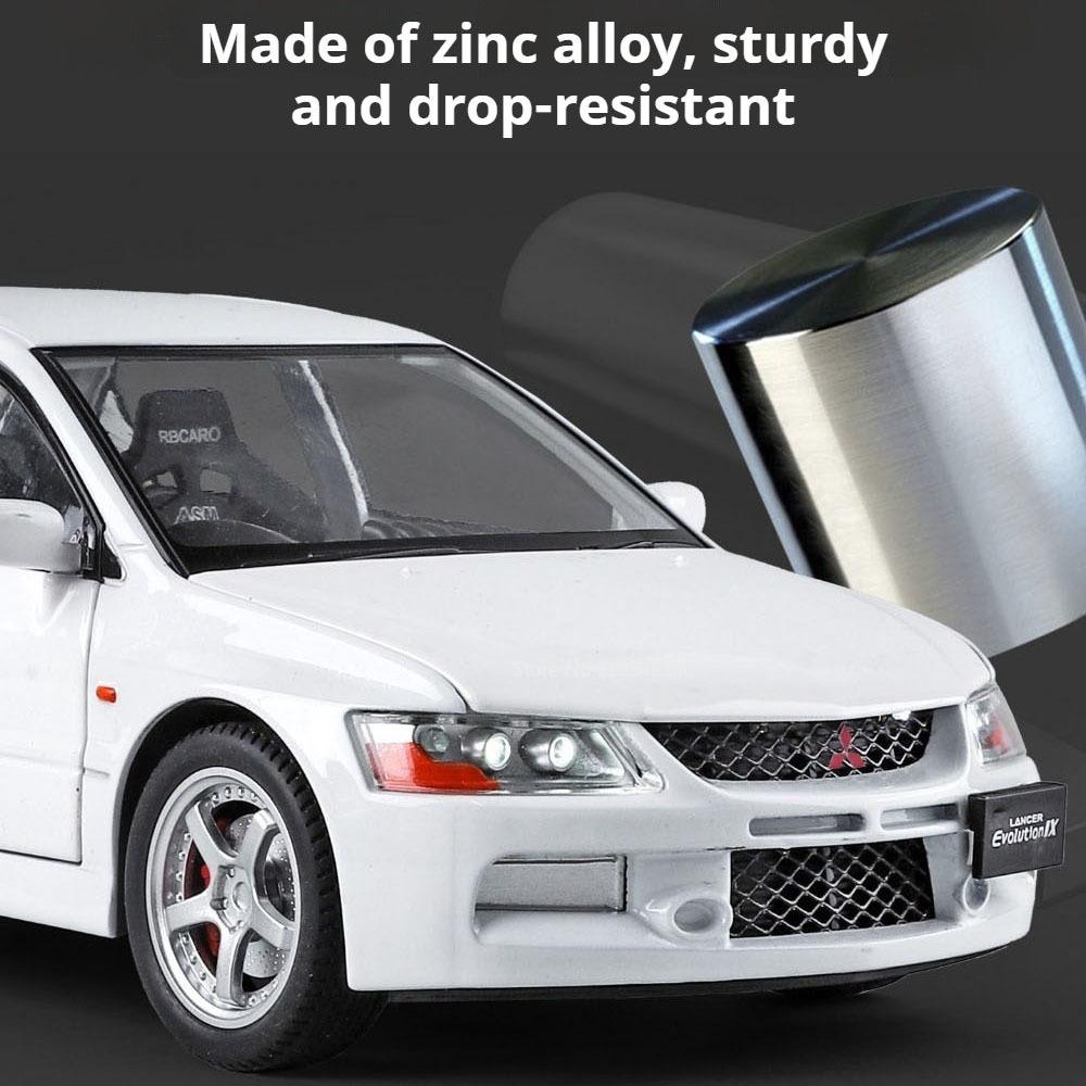 1:Масштаб 1:24 Модель игрушечного автомобиля Lancer Evolution IX M3 Street Car Звук Свет Амортизация Модели спортивных автомобилей Коллекционные Декоративные Подарки