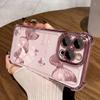 Butterfly Plating Clear Phone Case For iPhone 17 Air 16 e 15 14 13 12 11 Pro Max Plus Mini SE 2020 2022 Anti-Fall Airabag