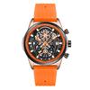 MEGIR 2235 Men Fashionable Waterproof Quartz Chronograph Sports Silicone Strap Luminous Hands Automatic Date Watches for Man
