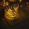Pop Up 3D Music Light Birthday Cards Foldable Blessing Cake Holiday Card  Valentine's Day