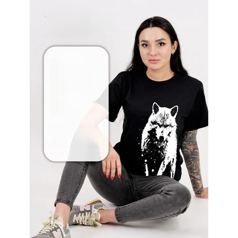Summer Round Neck 3D Wolf Print Top Fashionable Casual Short Sleeved Men's and Women's Couple Unisex T-shirts