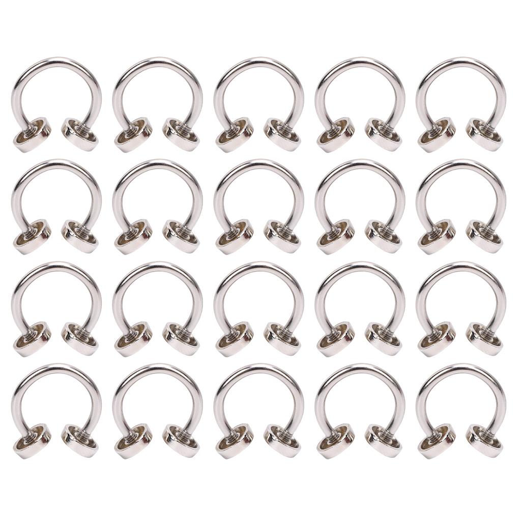 20PCS C Shaped Buckles Zinc Alloy 10mm Double Head Rivet Buckle for Clothing Collar Hat Decoration Shoe Hardware