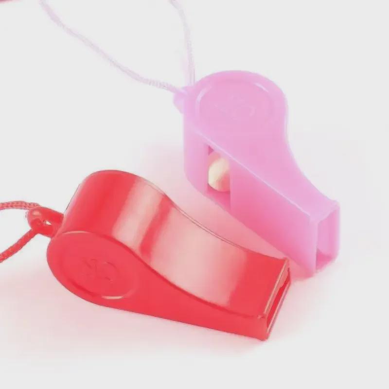 Цветной пластиковый судейский свисток со шнурком для спортивных мероприятий