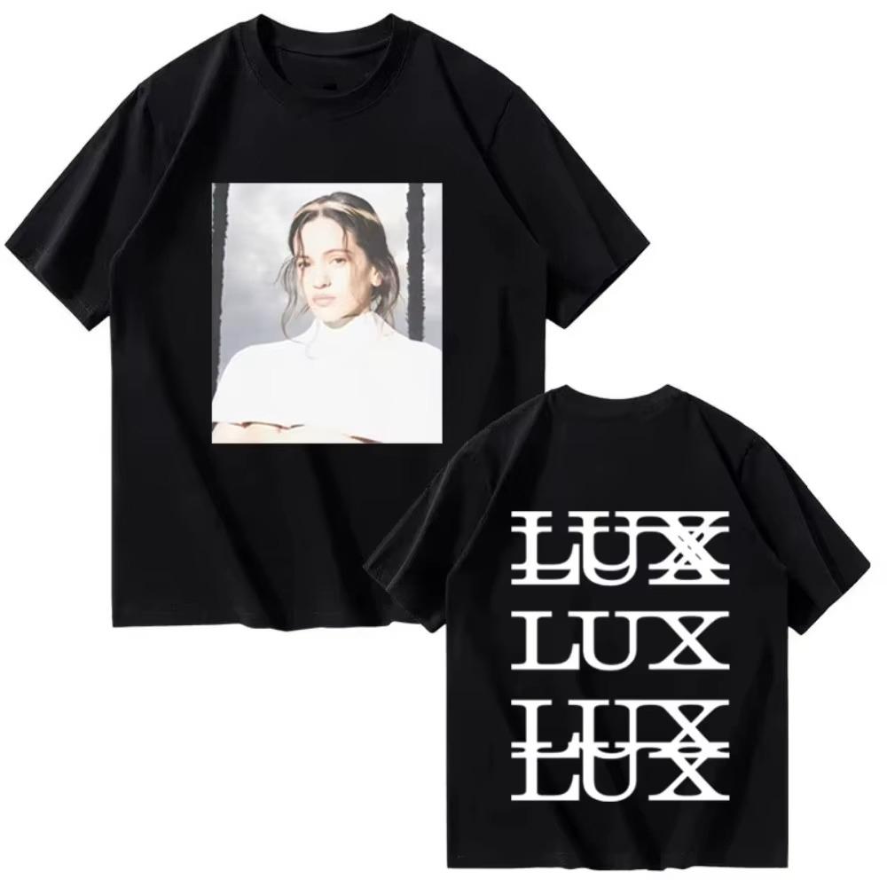 Rosalía LUX Tshirts New Album Harajuku Graprhic Oversized Men Women Short Sleeve Tops Fashion Male Cozy Pop music Streetwear