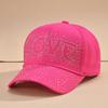 New fashion point diamond LOVE cap ins trendy face small baseball cap outdoor sun hat