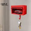 No Drill Installation Key Hook Car Garage Holder with Opening Door Adhesive Home Decor Clip Wall-Mounted Organizer Dual-purpose Decorative for Office