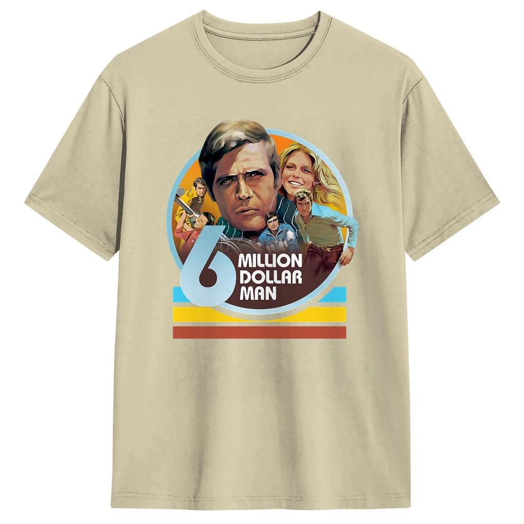 Six Million Dollar Unisex Tv TShirt for Unisex Funny Cotton Tee Shirt Crew Neck Short Sleeve T Shirt Classic Tops