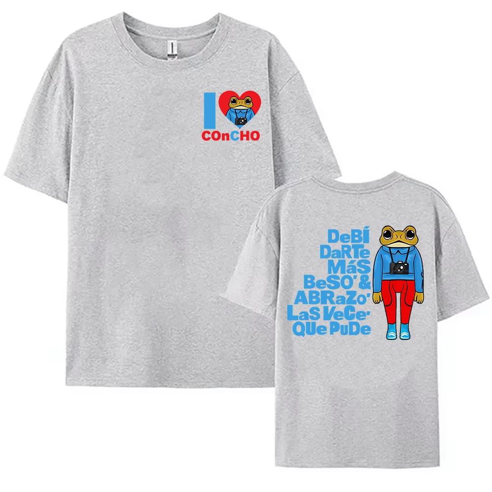 Я люблю Concho DTMF Печать Футболка Bad Bunny Debí Tirar Más Fotos Футболки 2025 Альбом Графическая Модная Футболка Женская Одежда
