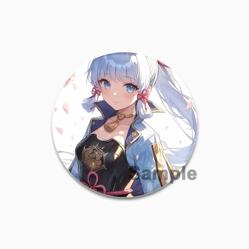 32/44/58 мм значок Камисато Аяка из мультфильма милые жестяные броши ручной работы креативные эмалевые булавки для одежды рюкзак подарочные ювелирные изделия аксессуары