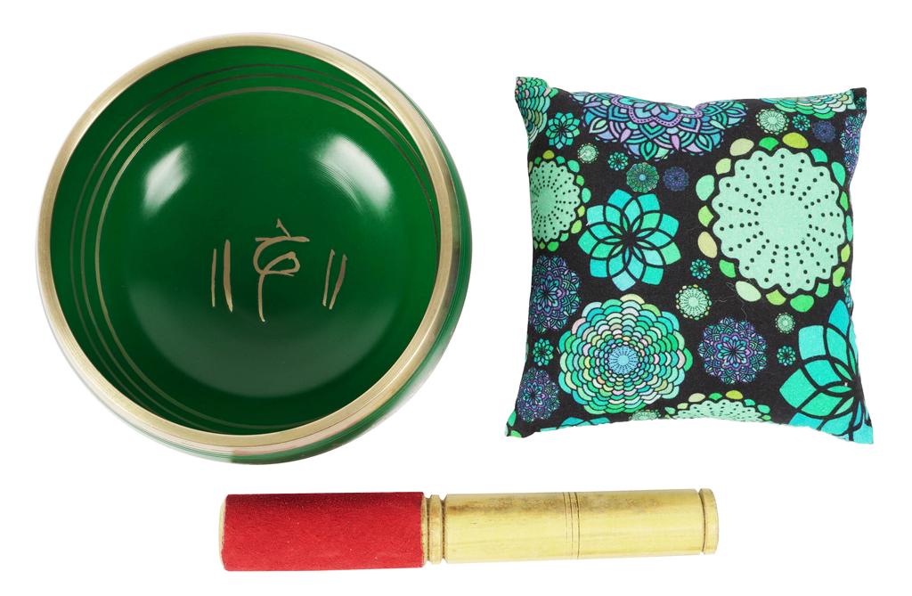 IBA Indianbeautifulart Тибетский музыкальный инструмент поющая чаша для медитации с палкой и подушкой