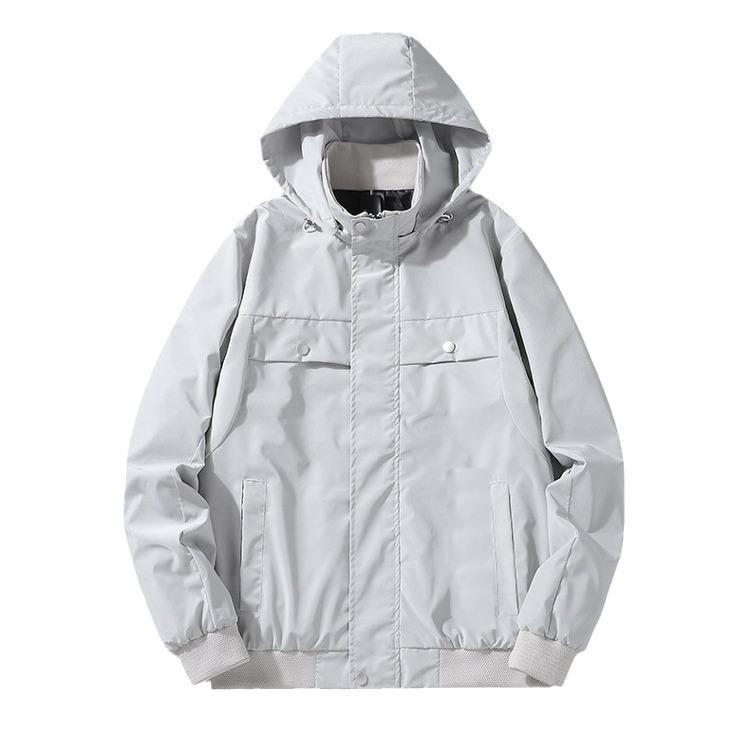 Куртки мужские весна и осень новые большие размеры зеленая рабочая куртка свободная модная красивая повседневная свободная куртка