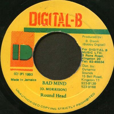 7-дюймовая пластинка КРУГЛАЯ ГОЛОВА - Bad Mind none Digital-B 1993 Ямайка Регги, Ска и Даб Б/у