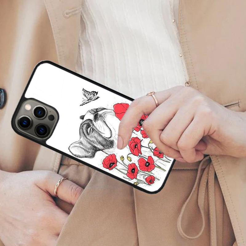 Милый пес мопс Магнитный чехол для телефона ДЛЯ APPLE iPhone 17 Air 16 14 13 12 Pro Max 15 Plus Беспроводная зарядка С чехлом MagSafe