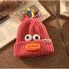 Милая смешная вязаная шапка-лягушка женская осенне-зимняя широкая повязка на голову теплая шапка 2023 новая шапка от холода студенческая