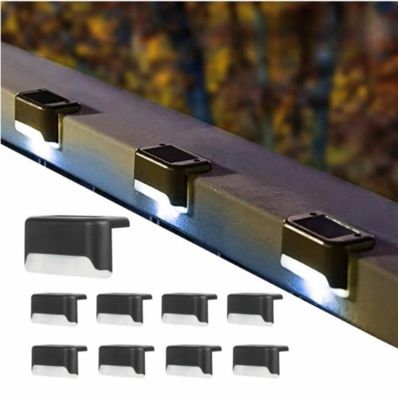 4 Solar Outdoor Deck Lights,Outdoor LED Decorative Lights,Garden Walk Lights,Outdoor Fence Lights,Outdoor Stairs, Steps