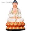 1PCS 12 Inch Shakyamuni Figure Carving Buddha Statue Western Three Saints Offering Ornament Living Room Decoration