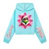 Kids' Casual Fashion Christmas Printed Long Sleeve Hooded Sweatshirt (No Drawstring)