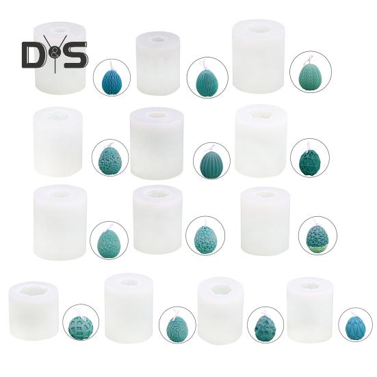 Силиконовая литейная форма с антипригарным покрытием, модная вертикальная волнистая форма, форма для литья свечей в форме яйца