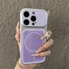 Применимо к чехлу для мобильного телефона iPhone17Pro Max однотонный тонкий держатель кольцо магнитная застежка Apple 16Pro противоударный 15 жесткий защитный чехол