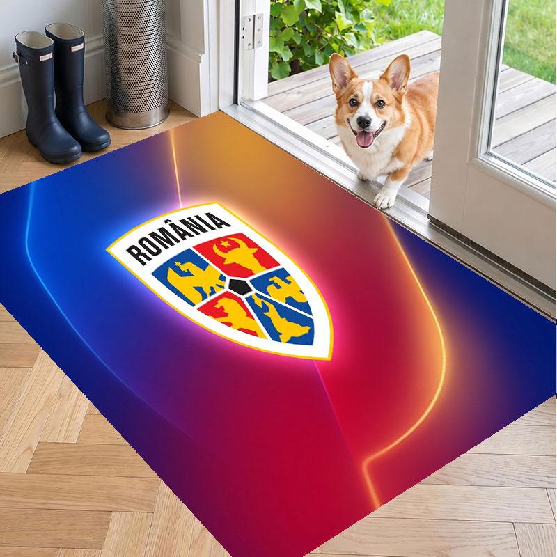 Soft Floor Carpet Romania Football Pattern Area Rug Decorative Mat For Home Room Decoration