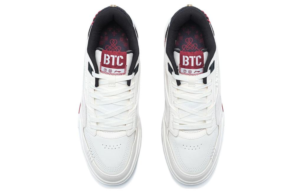 Li Ning 001 BTC Prm Синтетическая кожа, Расщепленная коровья кожа Устойчивая к истиранию Дышащая Низкие Кеды для скейтборда AGCT003-3
