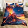 Комплект пододеяльника «Вулкан» с рисунком извержения вулкана, комплект постельного белья, чехол для одеяла «Огненная гора», декор для спальни для мальчиков, девочек, женщин, мужчин