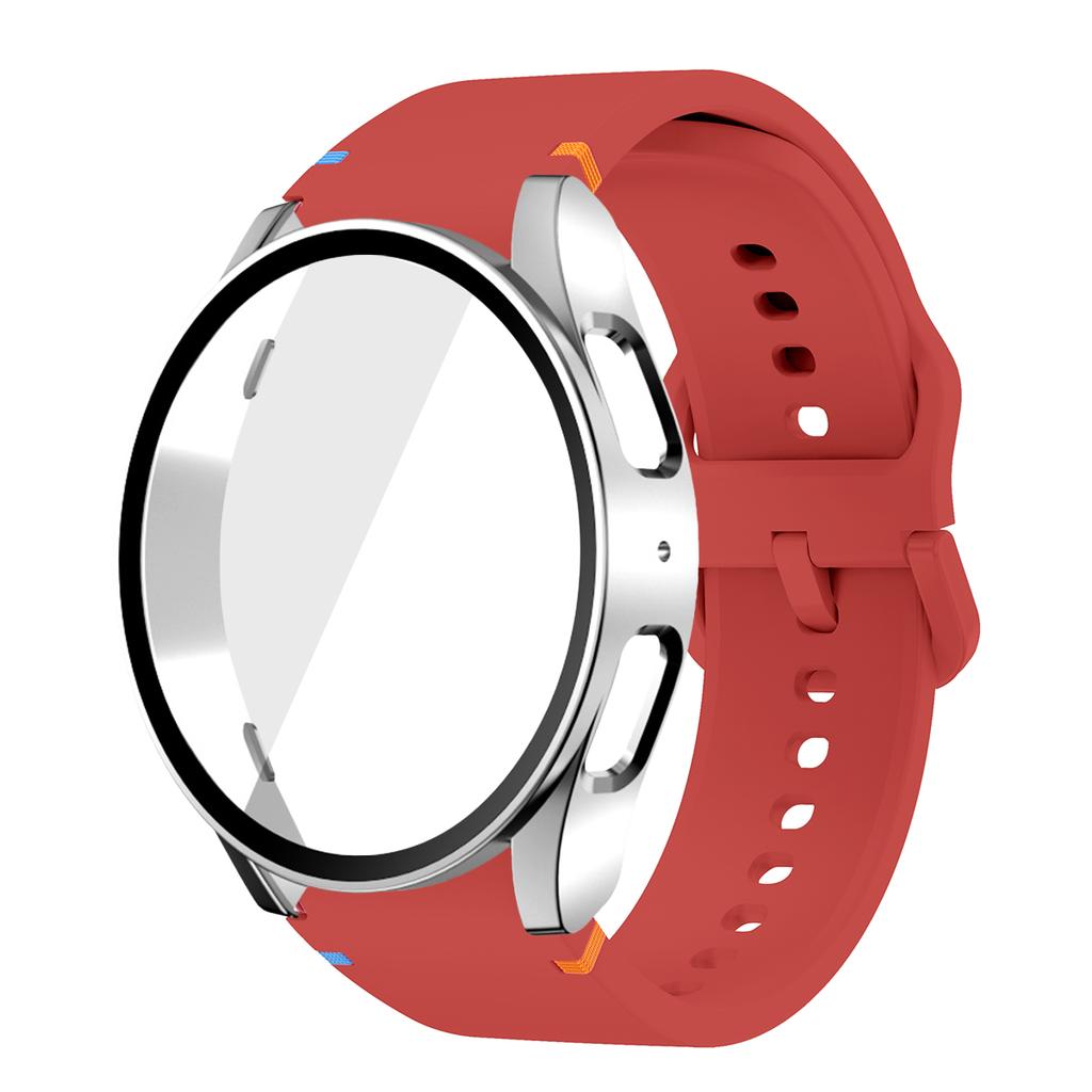 Silicone Strap for Samsung Watch 7 6 5 4 40mm 44mm 5Pro 45mm Band With Case Screen Protector Bumper cover for Wrist Accessories