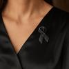 Melanoma Cancer Funeral Ribbon Badge Brooch Awareness Funerals Memorial Pin  Party