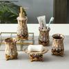 North European Ceramics Bathroom Five-piece Suit Bathroom Wash Supplies Home Mouthwash Cup Toothbrush Holder Set Combination