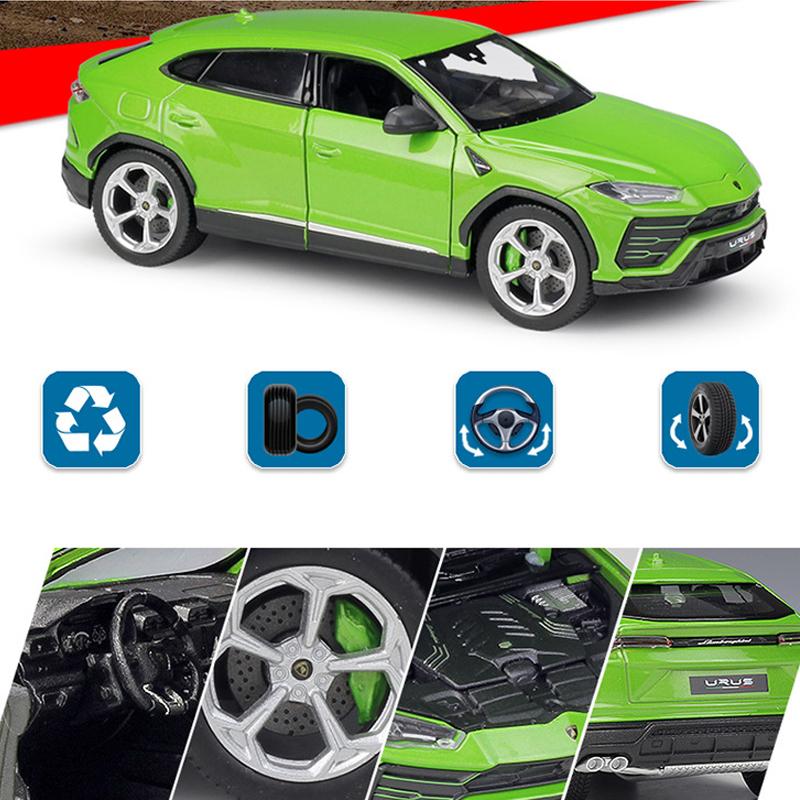 Масштаб 1/24 Welly Lamborghini URUS, модель автомобиля из сплава, литье под давлением, металлические игрушечные автомобили, модель автомобиля, коллекция высокой имитации, детские подарки