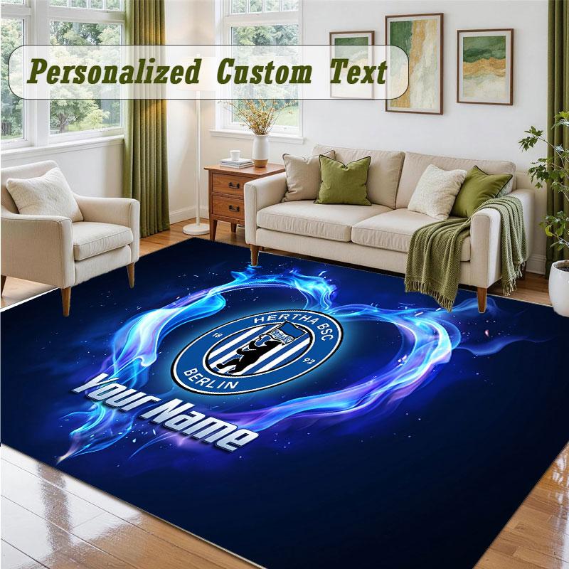 Crystal Velvet Square Rug Custom Namehertha bsc Pattern Non Slip Home Floor Decor Rug