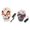 2PCS LED Face Cover 3 Flashing Modes Light Up Halloween Face Cover with El Cold Light for Party