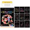 Набор для творчества 'Scratch Art' с рисунками животных для детей - Креативные принадлежности для граффити с ослепительными цветами
