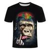 Summer Men's Street T-Shirt 3D Gorilla Print Casual O-Neck Short Sleeve Top Fashion Comfortable Loose Hip Hop Men's New Style