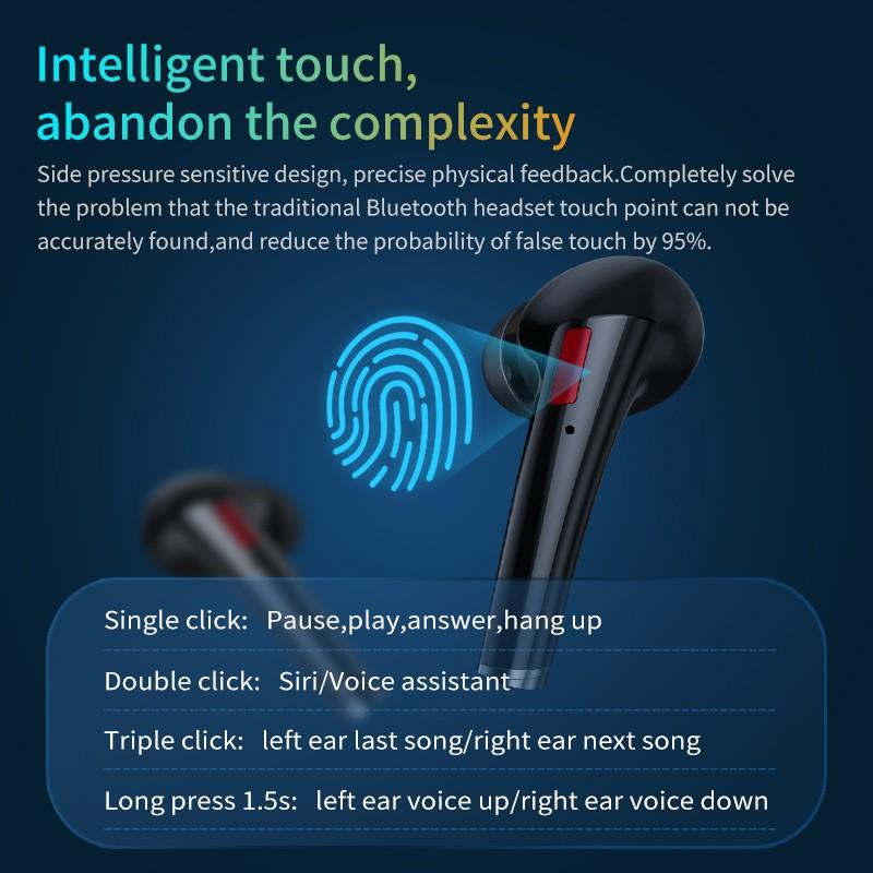 New L11 TWS Bluetooth Earphone True Wireless Headset HiFi Bass Stereo Sound Headphone with HD Mic Earbuds with Charging Bay for Huawei Samsung Xiaomi