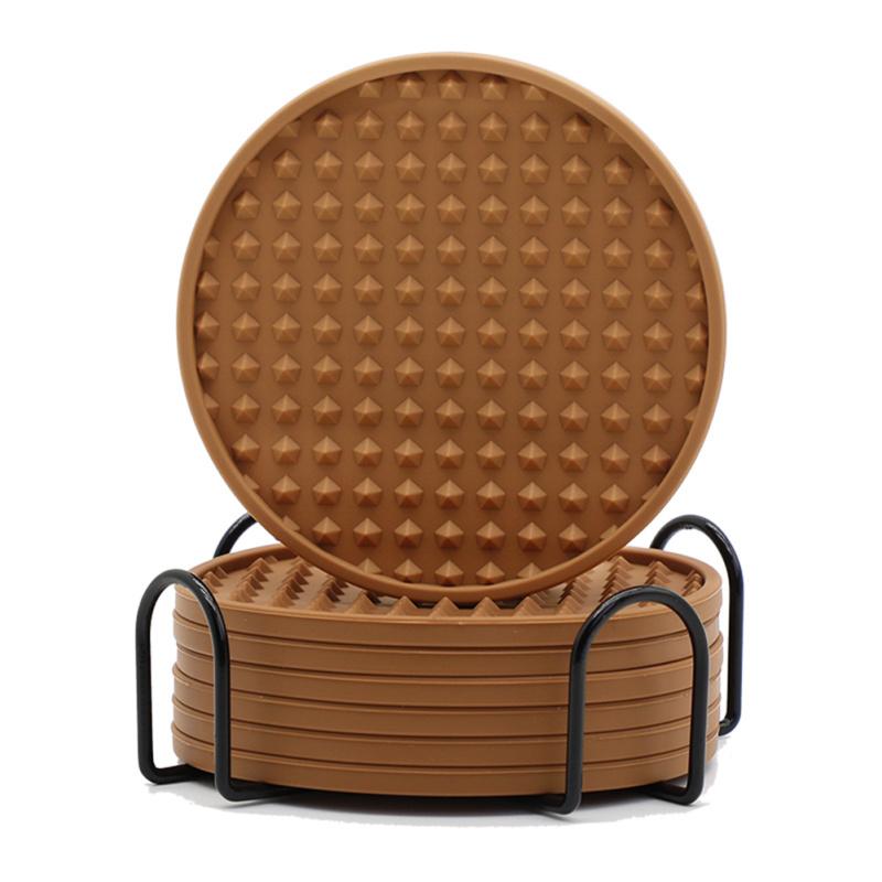 6 шт. силиконовые подставки, нескользящие, антипригарные, можно мыть в посудомоечной машине, двухсторонние термостойкие подушечки с