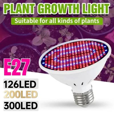Светильник для выращивания растений E27 126/200/300LED для гидропоники в помещении, для выращивания рассады цветов и овощей, лампа для ящиков для выращивания растений, лампа AC85V-265V