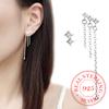 925 стерлингового серебра асимметричные кисточки звезды капли серьги гипоаллергенные для женщин мода свадьба вечеринка подарок ювелирные изделия