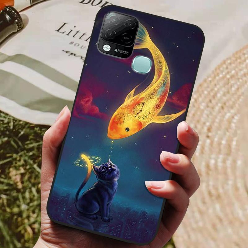 Для чехла Infinix Hot 10T Чехол для телефона Мягкий силиконовый TPU Задние чехлы для Infinix Hot 10S NFC Чехол X689 Coques Hot10T Hot10S Fundas