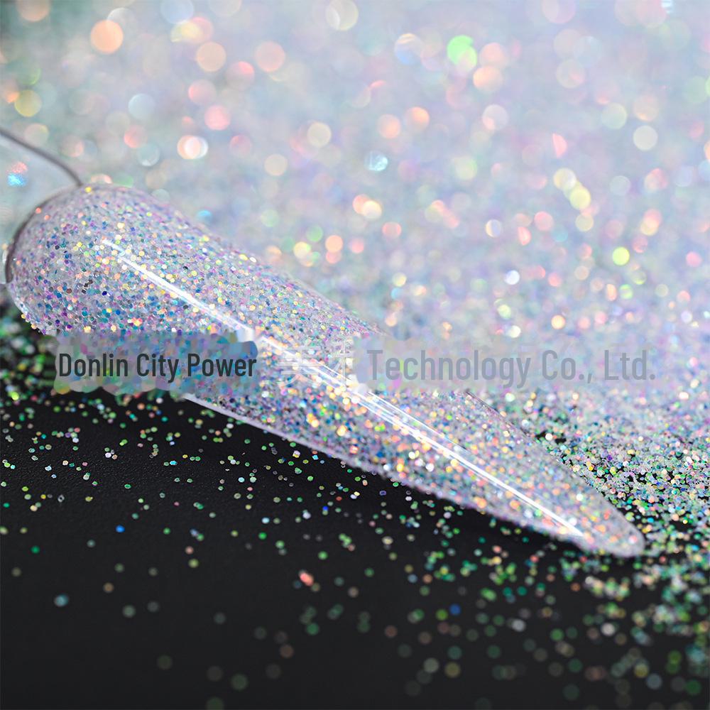 Пудра для ногтей Cross-Border Fine Flash Diamond Sea Salt, 50 г - фантазийный глиттер с эффектом зыбучих песков.