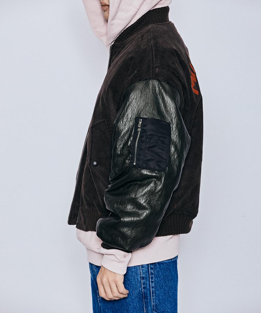 Millimillion Mudstone Corduroy Ma-1 Jacket J07- Dark Brown
