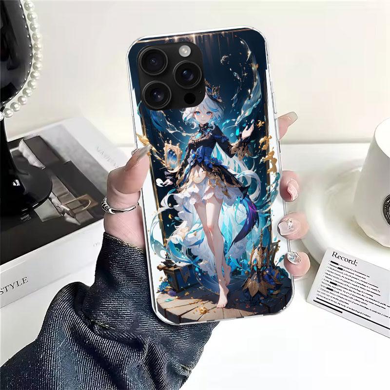 Genshin Impact Фурна Мягкий чехол для телефона Для iPhone 11 17 Air 16E 16 Pro Max 15 + 14 Plus 13 Mini 12 Apple 7 SE 8 Fundas Coque 11 1