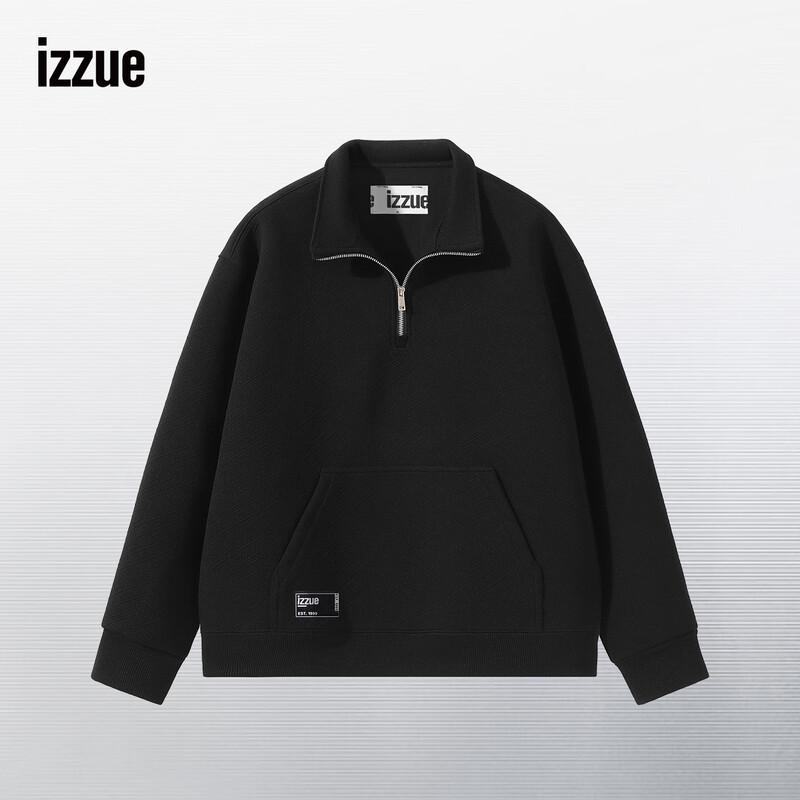 Izzueit Men's American Street Style Stand-Up Collar Sweatshirt