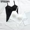 Lace Tank Top Women's Tops Anti-light Belt Bra Spring and Summer Sexy Slim Top Suspender Vest Solid Color Camisole