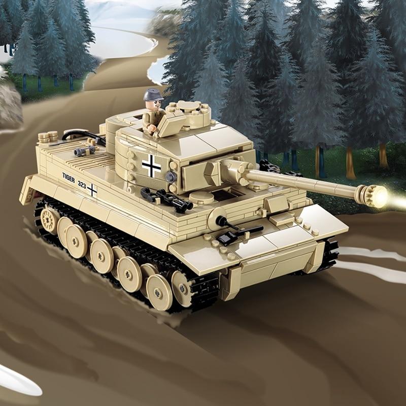 Тяжелый танк КАЗИ «Тигр». VI аусф. E Модель Строительные Блоки Игрушки Детские Подарки Игрушки для мальчика 995 ШТ. Модульные Строительные Кирпичи