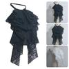 Victorian Layered Ruffle Lace Detachable Jabot Faux Collar Necktie For Renaissance Costumes Party Outfit Accessories