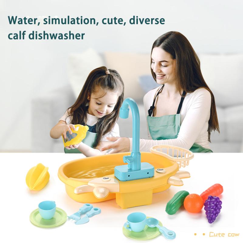 Кухонная раковина, умывальник, игрушка с проточной водой, игровой домик, кухонная раковина, ролевые игры, игрушки для малышей