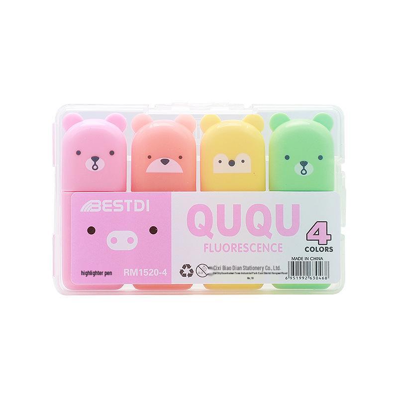 Punctuation Mini Highlighter Set: Eye-Protecting, Fluorescent Macaron Pens for Students