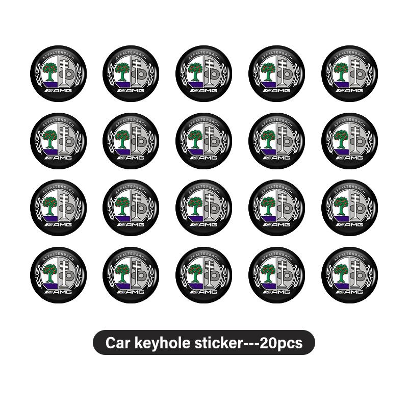 PAD5 For AMG 8/12/20PCS Car Remote Control Key Badge Emblem Stickers Decorat Accessory Benz B-CLASS C-CLASS GLC GLE GLK W190 W201